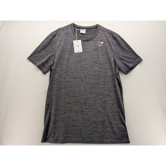 NWT Gymshark Arrival Marl T-Shirt  in Black/Silhouette Grey size Large - Picture 1 of 4